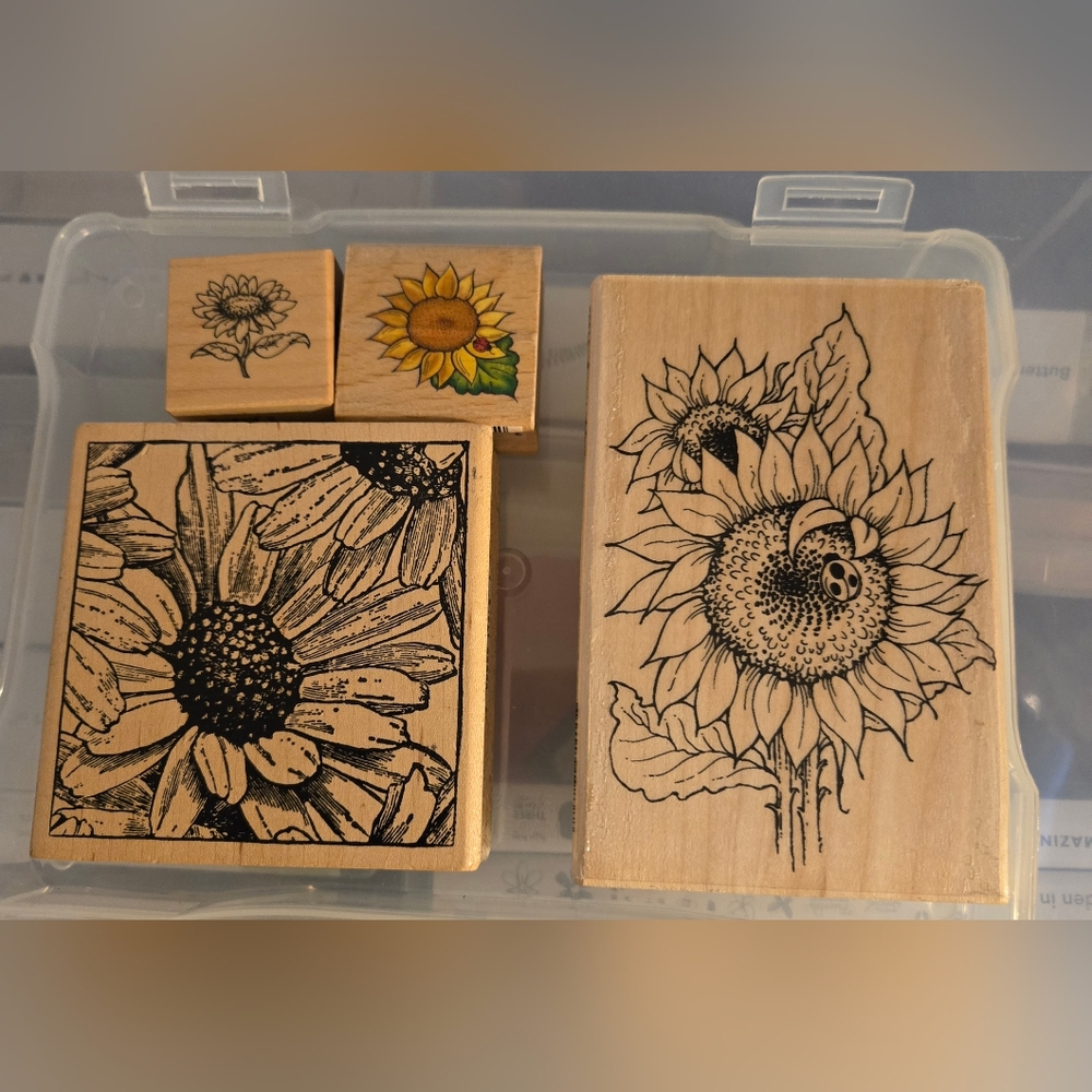 Sunflower Wooden Stamps Set